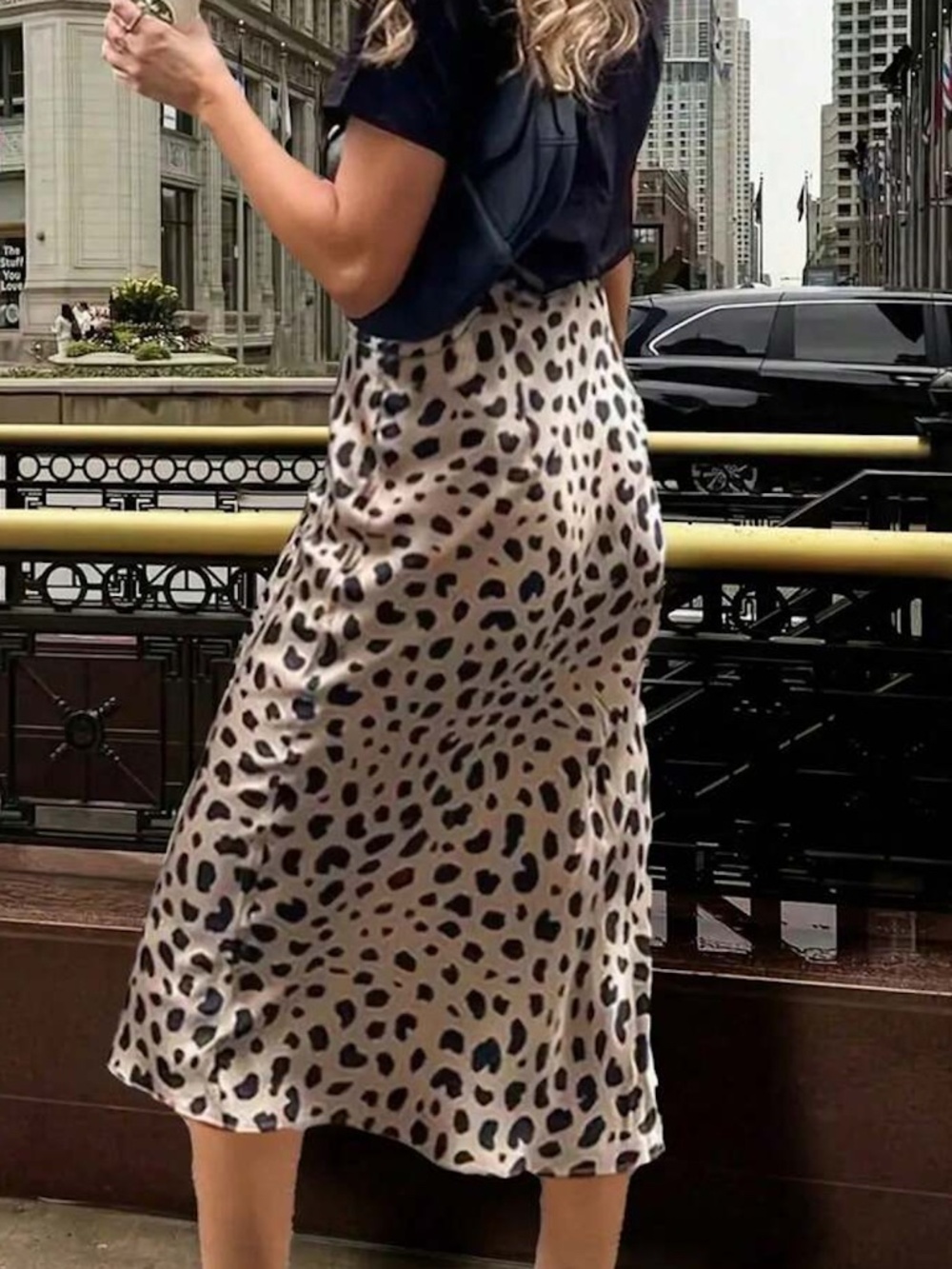Leopard Print Midi Skirt